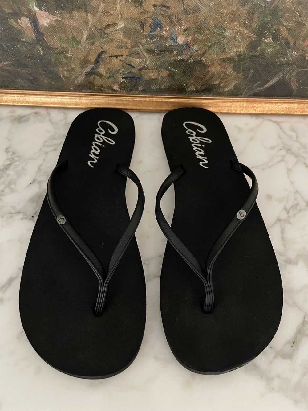 Cobian Nias Bounce 2 Flip Flop Sandal Womens Size 9 Black Comfort - Picture 2 of 5